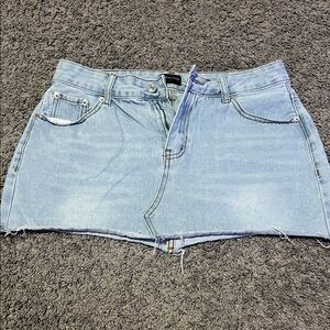 White Fox Boutique Light Blue Denim Skirt